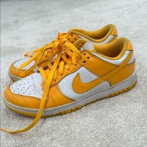 Nike Bright Yellow and White Athletic Shoes